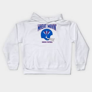 Wheat Wavin KU Football Kids Hoodie